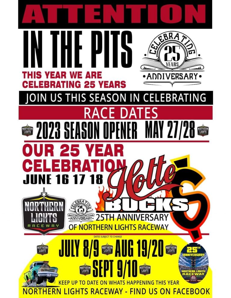 2023 Season Schedule NORTHERN LIGHTS RACEWAY